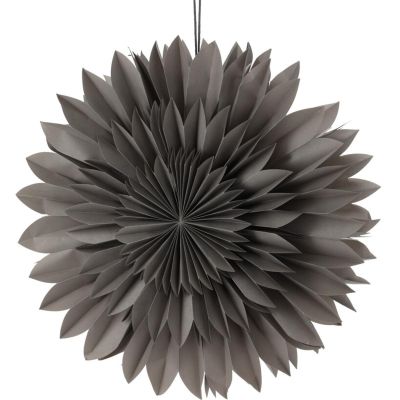 7. DECORATIVE HANGING PAPER STAR 3D 50CM GRAY