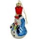 3. GLASS CHRISTMAS ORNAMENT SNOWMAN SASKA GIFT & DECOR