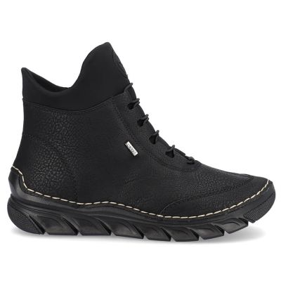 32. Women's insulated black ankle boots Rieker 55069-00