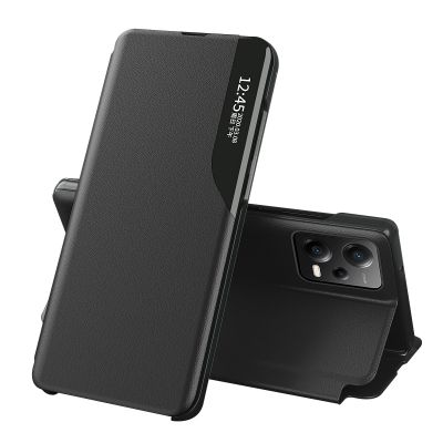 3. Eco Leather View Case case for Xiaomi 13 Lite with a flip stand black