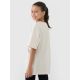 2. Girls' oversize plain T-shirt 4F 4FJWSS25TTSHF1851-12S