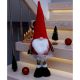 11. DECORATIVE SANTA CLAUS WITH SILVER STARS ON TELESCOPIC LEGS 50-70CM RED