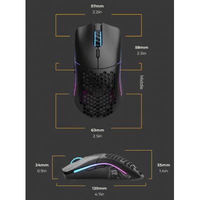 11. Glorious PC Gaming Race Model O- ambidextrous RF wireless gaming mouse, 19000 DPI