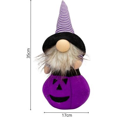 11. DECORATIVE PUMPKIN FIGURE 35CM LED HALLOWEEN PURPLE PURPLE
