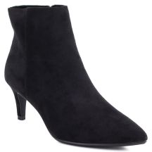 Women's insulated ankle boots with a low heel, suede, black, Sergio Leone BT-65