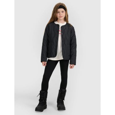 6. Girls' down jacket with synthetic filling 4F 4FJRAW25TDJAF0767-20S