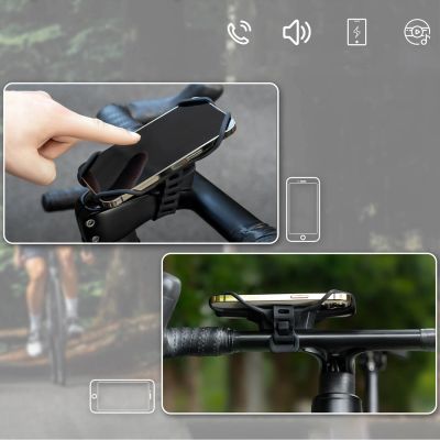 4. Rockbros 250015001 silicone clamp phone holder - black