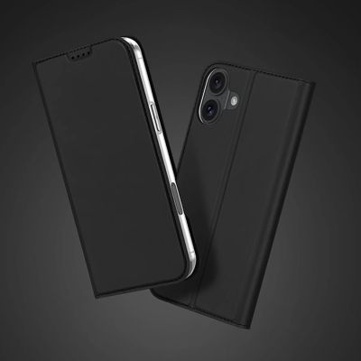 12. Dux Ducis Skin Pro iPhone 16 Plus Case with Flip and Card Slot - Black