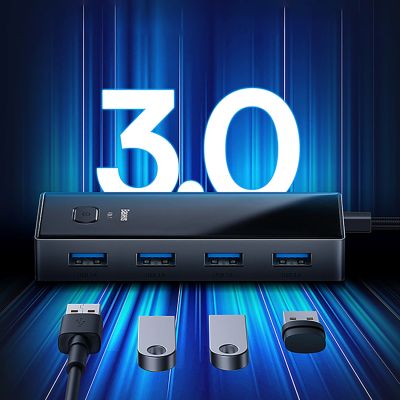 15. Baseus PioneerJoy 4xUSB-A 3.0 USB-C Hub - Gray