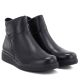 4. Sergio Leone BT-12-S Black Leather Wedge Ankle Boots