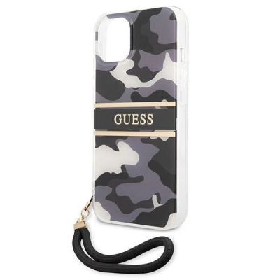 6. Guess GUHCP13MKCABBK iPhone 13 6.1" black/black hardcase Camo Strap Collection