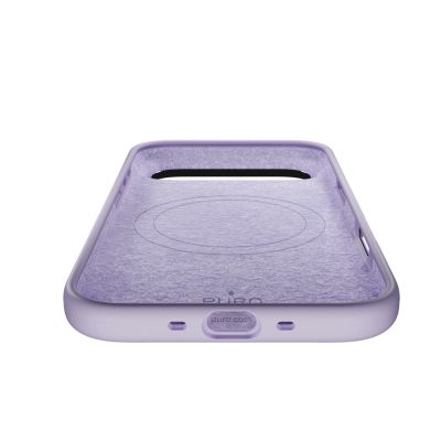 8. Puro Icon Mag Pro Liquid Silicone Case for iPhone 17 Air, MagSafe Compatible, with Camera Protection and Aluminum Buttons - Pink