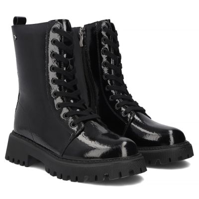 4. Women's patent leather ankle boots, black Filippo DBT8288