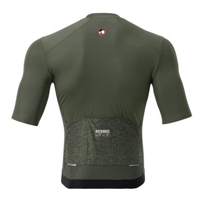 3. Rockbros 15220004002 ROAD TO SKY men's cycling jersey short sleeve S - green