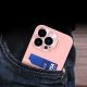 2. Leather Stand Case for iPhone 14 Pro Card Wallet Cover with Stand Pink