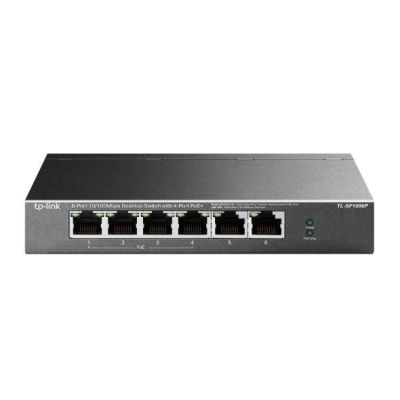 TP-Link TL-SF1006P Network Switch Unmanaged Fast Ethernet (10/100) PoE Support Black