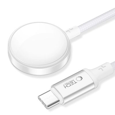 2. Tech-Protect UltraBoost USB-C Inductive Charger for Apple Watch 1m - White