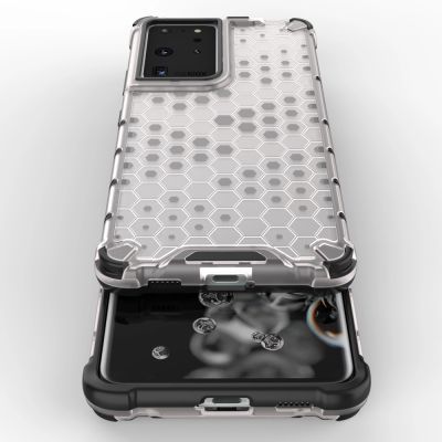 9. Honeycomb case armored cover with a gel frame for Samsung Galaxy S22 Ultra blue