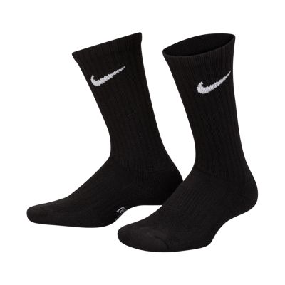 2. Nike Everyday Cush Crew Kids Socks 6 Pairs Black SX6910 010