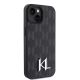 4. Karl Lagerfeld KLHCP15SPKLPKLK iPhone 15 / 14 / 13 6.1" black/black hardcase Leather Monogram Hot Stamp Metal Logo