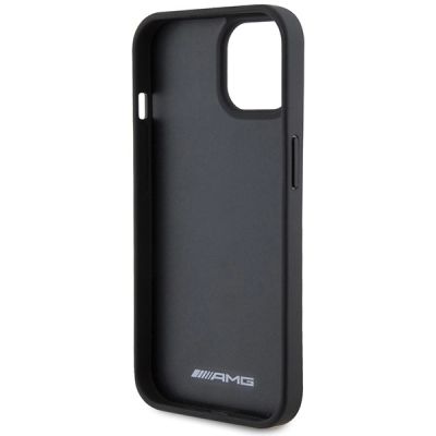 7. AMG Leather Debossed Lines case for iPhone 15 Plus - black