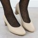 19. Sergio Leone W SK415B beige high heel pumps