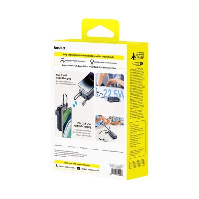 4. Baseus EnerFill FC21 Qpow 3 Ultra 20000mAh 22.5W Powerbank with Display and Cable Included - Black