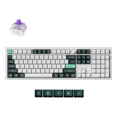 2. Keychron Q6 HE Gaming Keyboard USB + RF Wireless + Bluetooth QWERTY Dark Green, White