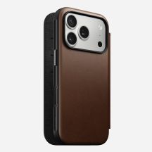 Nomad Modern Leather Folio Cell Phone Case 16 cm (6.3") Brown