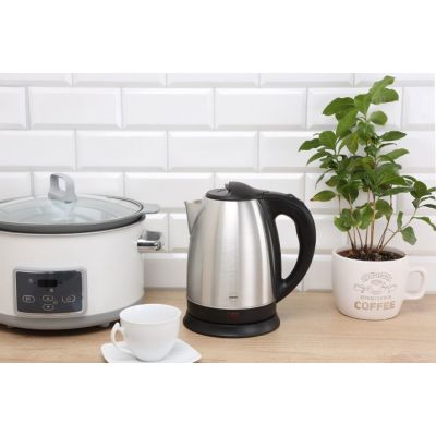 4. ELDOM CORDLESS KETTLE CS30 ACERO 20 L STEEL 1850-2200W TILTING LID, HOT PLATE, SWIVEL BASE