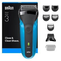 Braun Series 3 Electric Shaver, Wet & Dry, 310BT - Blue