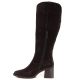 7. Women's leather cowboy boots with heels, suede, brown, Vinceza 133103