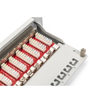 7. Digitus Patch Panel 10'' 12x RJ45, LSA level, cat.6A, shielded, 1U, gray, cable guide