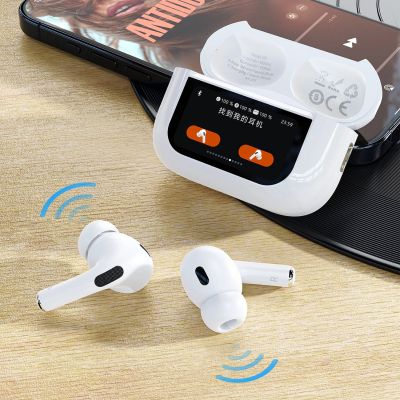 8. Dudao U19 in-ear TWS wireless Bluetooth 5.3 headphones with LED display - white