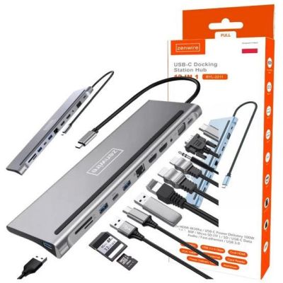 Zenwire USB-C 12-in-1 Dock/Replicator (BYL-2211)