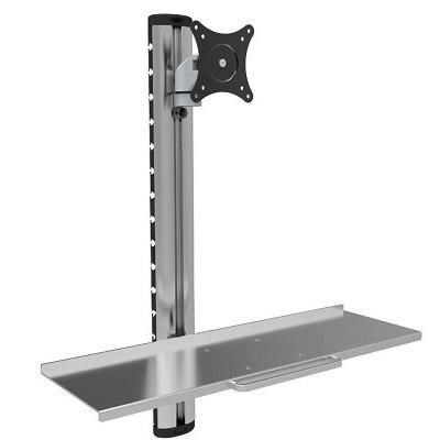 Techly ICA-PLW 01 Monitor Holder/Stand 68.6 cm (27") Wall Silver