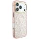 4. Guess IML Leopard Glitter Triangle Logo MagSafe Case for iPhone 17 Pro / 18 Pro - Pink