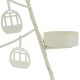 3. WHITE METAL LED CHRISTMAS TREE CANDLE HOLDER 38 CM