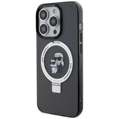 2. Karl Lagerfeld KLHMP13LHMRSKCK iPhone 13 Pro 6.1" black/black hardcase Ring Stand Karl&Choupette MagSafe