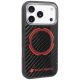 2. Audi RSQ Carbon Fiber Sport Red Circle MagSafe Case for iPhone 17 Pro - Black