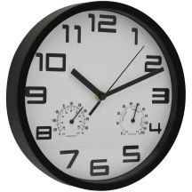 WALL CLOCK 25CM WITH THERMOMETER WHITE