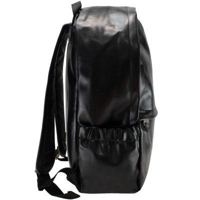 3. BLACK ECO-LEATHER BACKPACK SEMI LINE