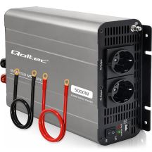 Qoltec Przetwornica napięcia MS Wave | 12V na 230V | 2500/5000W | USB | Kompatybilna z LiFePO4 GEL AGM