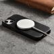 13. iCarer Oil Wax Premium Leather Case iPhone 14 Plus Magnetic Leather Case with MagSafe Black (WMI14220703-BK)