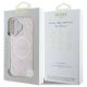 8. Guess Saffiano Peony Classic Logo MagSafe iPhone 16 Case - Pink