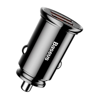 4. Baseus Circular smart car charger 2x USB QC3.0 Quick Charge 3.0 SCP AFC 30W black (CCALL-YD01)