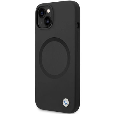 2. BMW BMHMP14SSILBK2 case for iPhone 14 - black Signature Liquid Silicone MagSafe