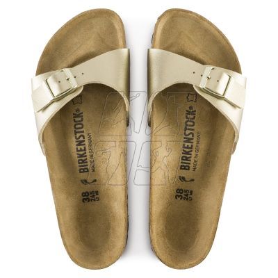 6. Birkenstock Madrid Birko-Flor Gold regular women's flip-flops wide gold (1016106)