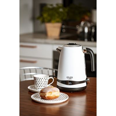 19. Electric kettle with temperature regulation ADLER AD 1295w white
