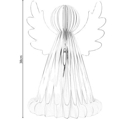 5. 38 CM DECORATIVE LED PAPER ANGEL
